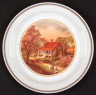 Corning Currier & Ives Dinner Plate, Fine China Dinnerware   Currier & Ives Scen