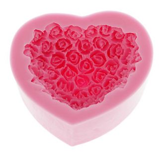 Rose Heart Shape Silicone Mold Baking Mould