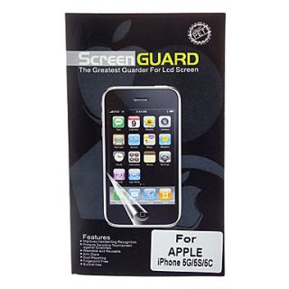 Professional High Transparency LCD Screen Guard with Cleaning Cloth for iPhone 5/5S/5C