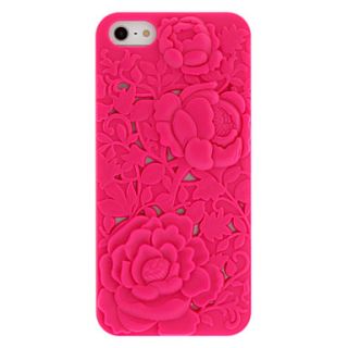 Novetly Design Solid Color Rose Carved Hard Case for iPhone 5/5S (Assorted Colors)
