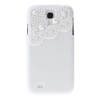 Pearl and Lace Print Pattern Hard Back Cover Case for Samsung Galaxy S4 I9500