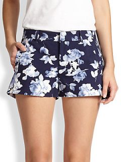 Joie Vilene Vintage Wash Printed Shorts   Dark Navy