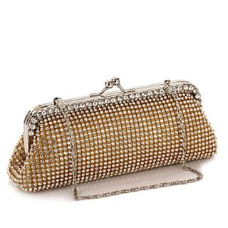 MOONFLOWER Exquisite Diamond Evening Bag(Gold)