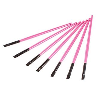 7PCS Black Nylon Hair Concealer Brush(Vivid Pink)