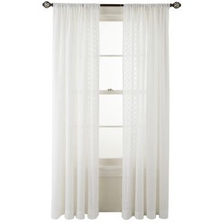 MARTHA STEWART MarthaWindow Rhapsody Rod Pocket Sheer Panel, White