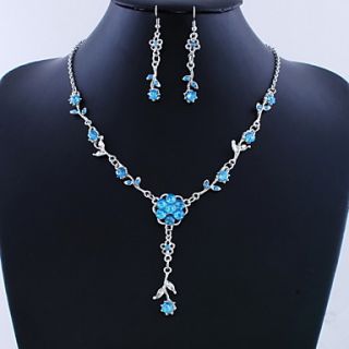 Luxurious Alloy with Acrylic Necklace,Earrings Jewelry Set(More Colors)