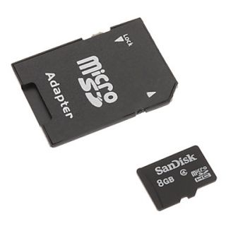 SanDisk Class 4 MicroSDHC TF Card with MicroSD Adapter 8G