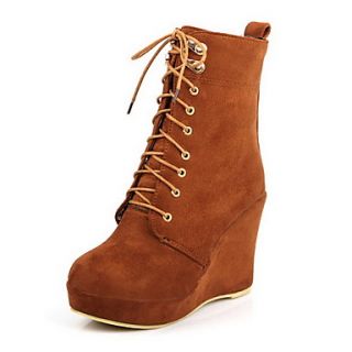 Suede Wedge Heel Platform Fashion Ankle Boots(More Colors)
