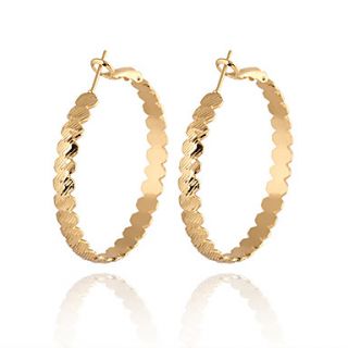 Yueli Womens 18K Gold Zircon Round Earings ER0336