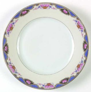 Edelstein 1262 (Verge, Cream Rim) Dinner Plate, Fine China Dinnerware   Blue Edg