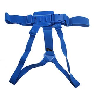 TMC Front Chest Elastic Belt Shoulder Strap Mount for GoPro HD Hero2 / Hero3 / 3   Blue