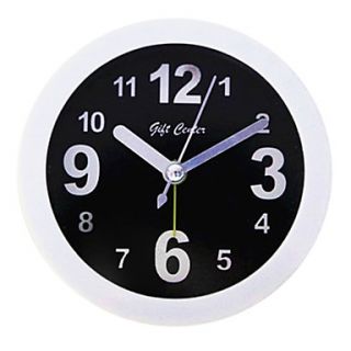 4Classic Round White With Black Analog Alarm Clock