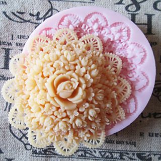 3D Round Flower Silicone Mold Fondant Molds Sugar Craft Tools Chocolate Mould For Cakes