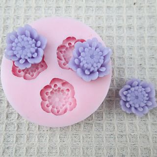 Three Hole Flowers Silicone Mold Fondant Molds Sugar Craft Tools Chocolate Mould For Cakes