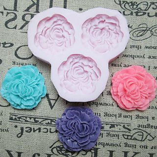 Three Holes Flower Silicone Mold Fondant Molds Sugar Craft Tools Resin flowers Mould Molds For Cakes