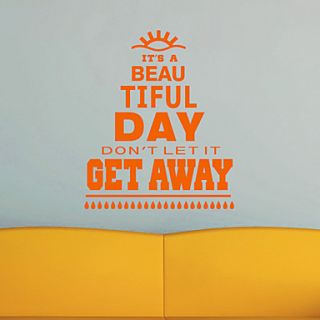 Words Beautiful Day Wall Stickers