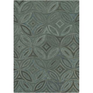 Hand tufted Green English Ivy Floral Wool Rug (33 X 53)