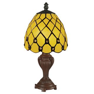 Z lite Mini Multicolor Tiffany Table Lamp With Glass Shade