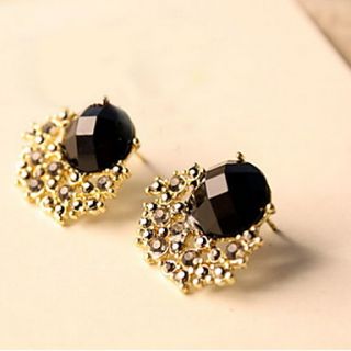 MISS U Womens Black Jewel Earrings