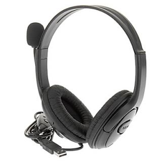 Wired USB Stereo Headphone Headset with Remote for PS3