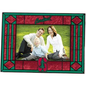 Stanford Cardinal Art Glass Picture Frame