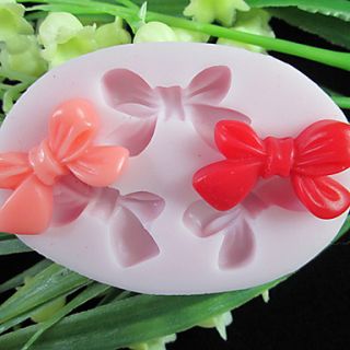 Three Holes Bowknot Oval Silicone Mold Fondant Molds Sugar Craft Tools Resin flowers Mould Molds For Cakes