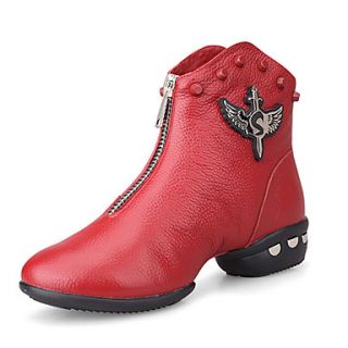 Womens Special Leather Upper Rivet Decor Ballroom Boots Dance Shoes(More Colors)