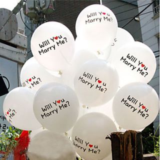 Will You Marry Me Printing Latex Balloon   Set of 6