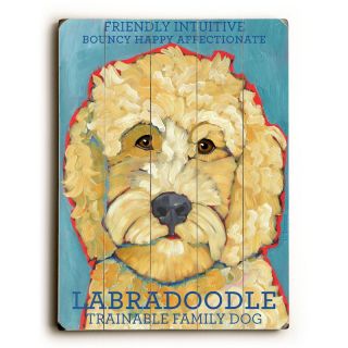 Artehouse Labradoodle Wooden Wall Art   14W x 20H in. Brown   0004 1983 26