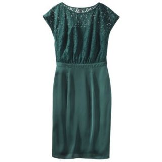 TEVOLIO Petites Lace Bodice Dress   Seaport Green 8P