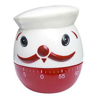 Funny Fat Chef Design 60 Minute Kitchen Cooking Mechanical Timer