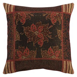 18 Squard China Flower Jacquard Polyester/cotton Decorative Pillow Cover