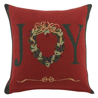 16 Squard Holiday Red Jcaquard Polyester Decorative Pillow Cover