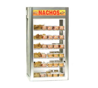 Gold Medal 19.5 in Countertop Heated Nacho Warmer w/ 5 Display Shelves & Illuminated Sign