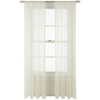 ROYAL VELVET Willa Rod Pocket Sheer Panel, Ivory