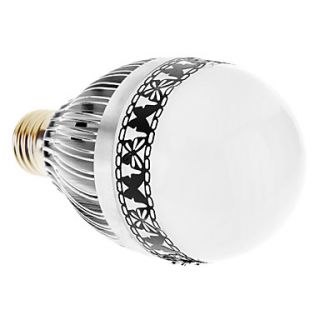 E27 9W 18x5730SMD 5500 6000K Cool White Light LED Globe Bulb with Black Lace (AC 220 240V)