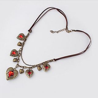 MISS U Red Vintage Angle Wings Necklace