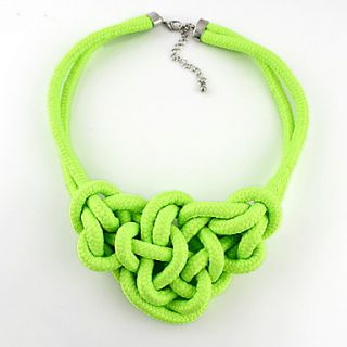 Kayshine Green Rope Knot Shape Necklace