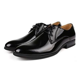 Leather Mens Flat Heel Comfort and Fashion Oxfords Shoes With Lace up for Wedding/Evening