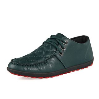 Mens Faux Leather Flat Heel Oxford Shoes With Lace up(More Colors)