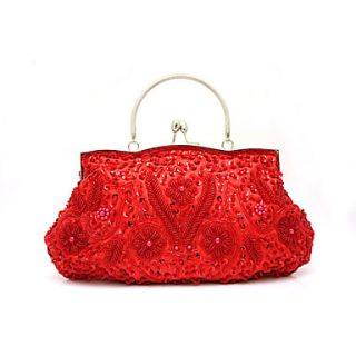 Freya WomenS Fashion Handmade Beaded Bag(Red)