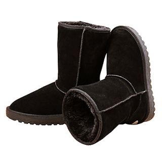 Womens Warm Snow Boot Shoes (Black)