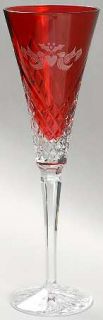Waterford Twelve Days Of Christmas Ruby Fluted Champagne No Charm   Multimotif,R