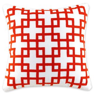 JCP Home Collection  Home Geo 20 Square Decorative Pillow, Orange/White
