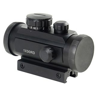 Tactical 1x30 Red and Green Dot Sight Rifle Scope w/10mm   20mm Weaver Mounts