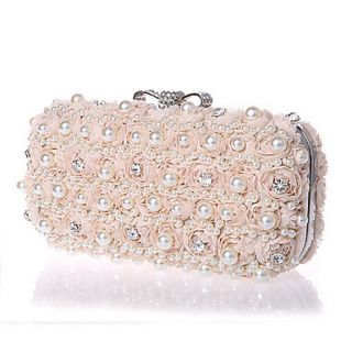 Jiminy Womens Top Grade Flowers Evening Clutch Bag(Champagne)