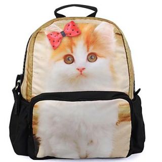 Unisex Overall Animal Cat Printing Backpack Bag