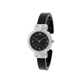 Womens Color Dial Bangle Watch, Black