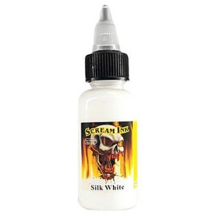 Tattoo Scream Ink Silk White Bright White Tattoo Ink 1/2 Oz