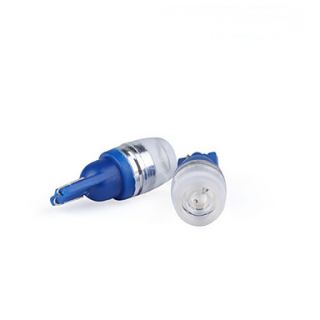 2Pcs T10 1.5W Car Focus Lens LED Light Bulb (Blue)